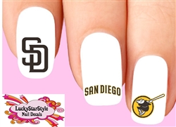 San Diego Padres Baseball Nail Art Designs