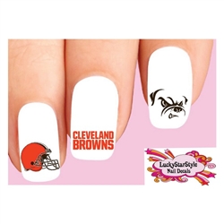 Cleveland Browns Football Nail Art Ideas & Designs