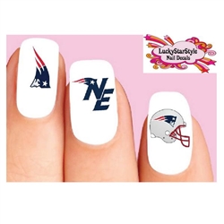 New England Patriots Football Nail Art Decals - Salon Quality!